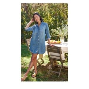 Frank and Eileen Mary Classic Denim Shirtdress, Size Small